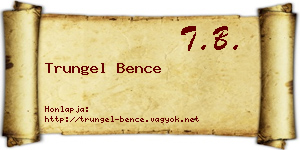 Trungel Bence névjegykártya